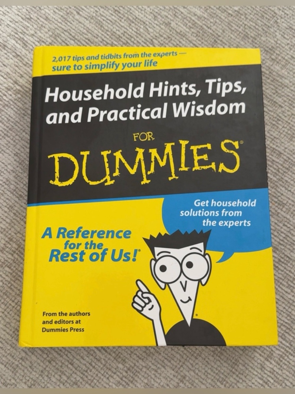 Household Hints, Tips, and Practical Wisdom - For Dummies - Yellow & Black• New